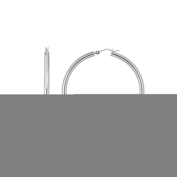 14K Gold 3x20mm Hoops
