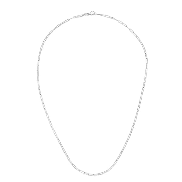 14K Gold 2.1mm Paperclip Chain