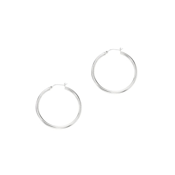 14K Gold 3x40mm Hoops