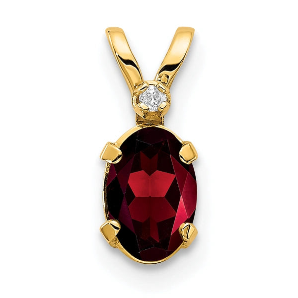 Oval Gemstone & Diamond Birthstone Pendants