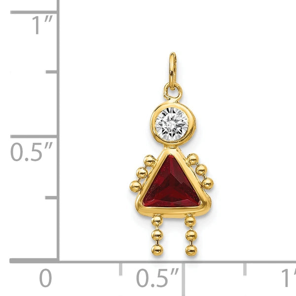 Birthstone Girl Charms