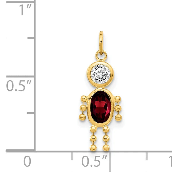 Birthstone Boy Charms