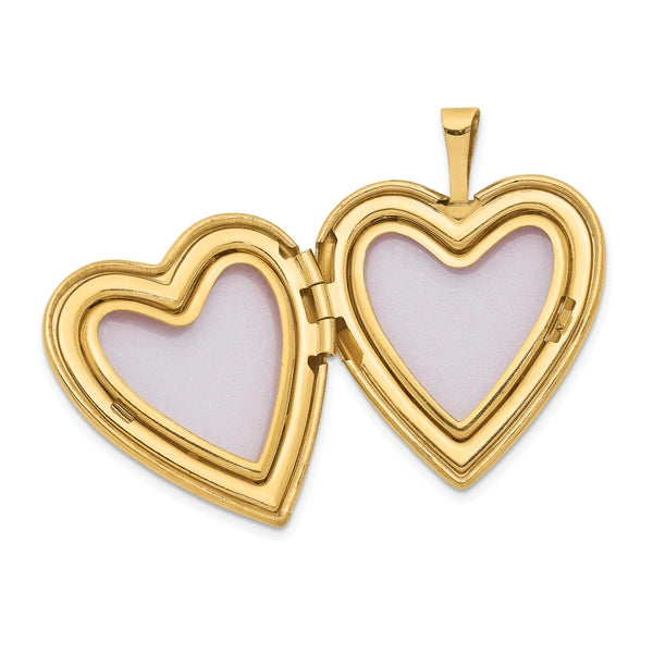 Gold Polished Heart Lockets