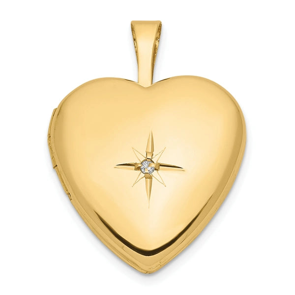 Gold Polished Heart Lockets