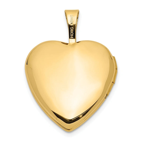 Gold Polished Heart Lockets