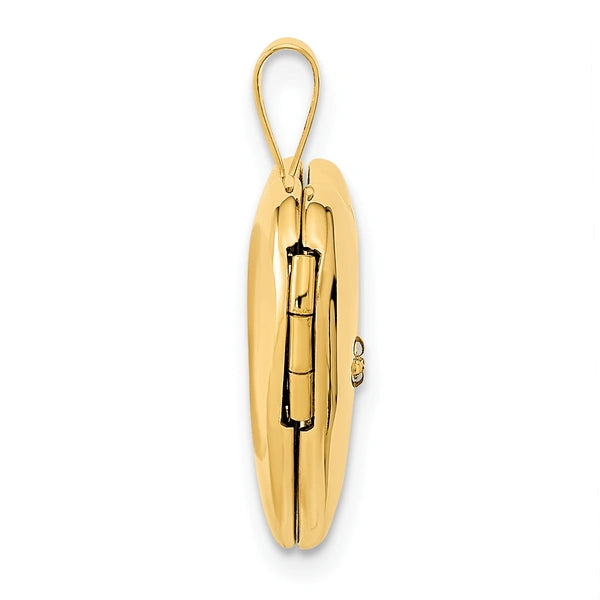 Gold Polished Heart Lockets