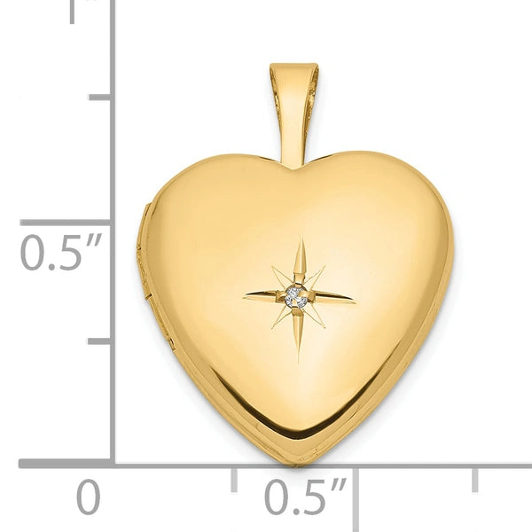 Gold Polished Heart Lockets
