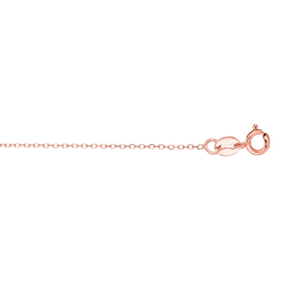 10K Gold 0.68mm Diamond Cut Cable Chain
