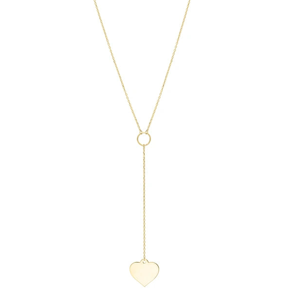 10K Lariat Heart Necklace