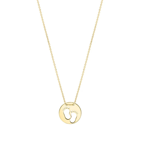 10K Baby Footprints Necklace