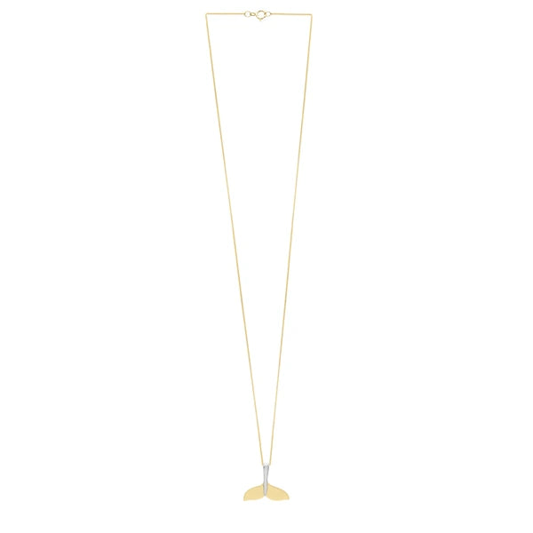 10K Whale Tail Necklace