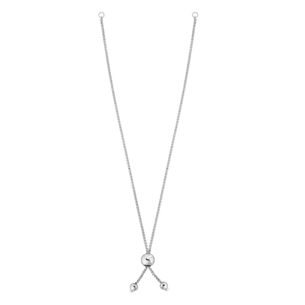 10K Gold Round Wheat Chain with Ball Slide Friendship Bracelet