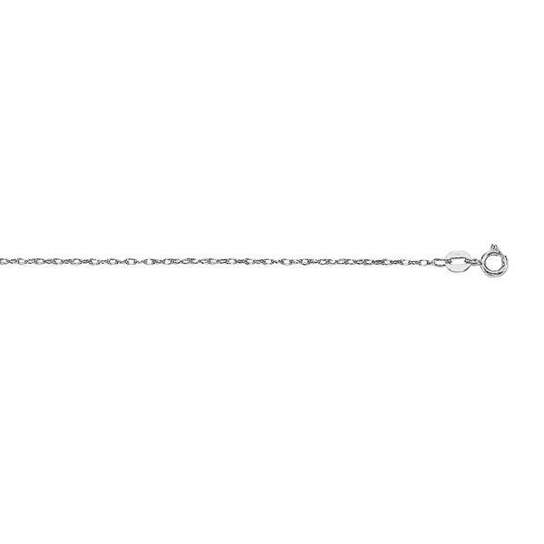 10K Gold .85mm Machine Rope Chain Carded