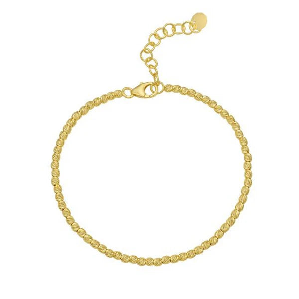14K 2.3mm Bead Chain Bracelet