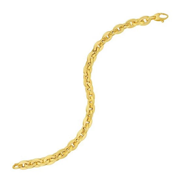 14K Mirror Rolo Link Chain