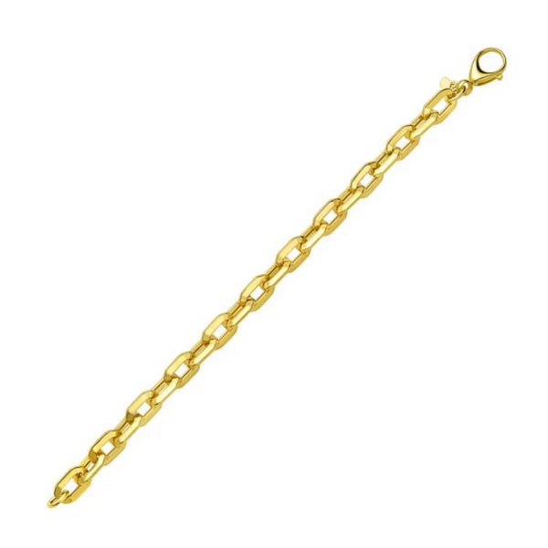 14K Faceted Octagonal Link Chain