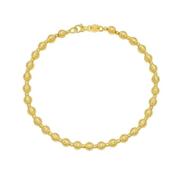 14K Disco DC Bead Bracelet