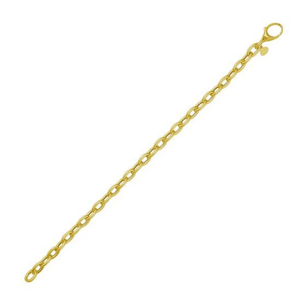 14K Charm Lock Rolo Chain