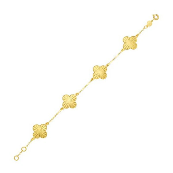 14K Golden Clover Bracelet