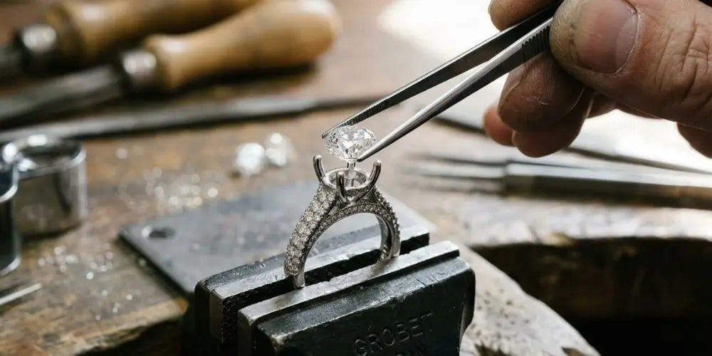 Diamond Stone Setting Charles Fine Jewelry
