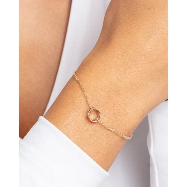 14K Trinity Chain Bracelet