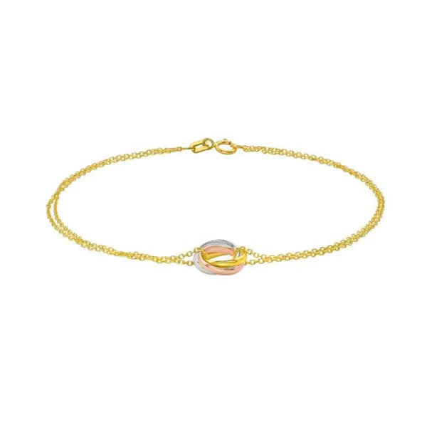 14K Trinity Chain Bracelet