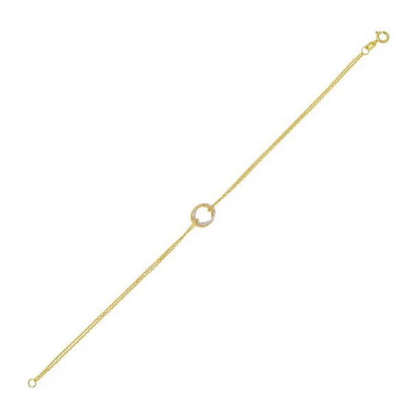 14K Trinity Chain Bracelet