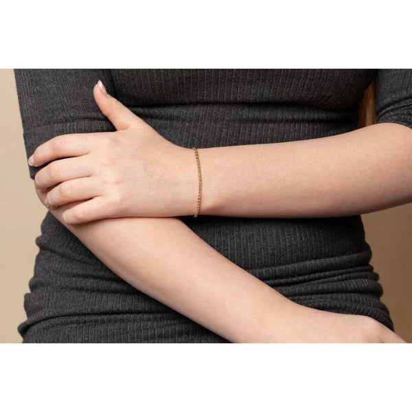 14K 2.74mm Fancy Ice Chain Bracelet